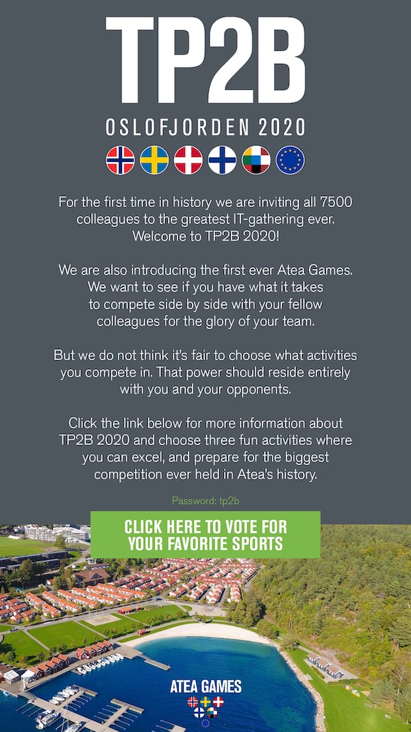 Atea Games 2020 Logistics