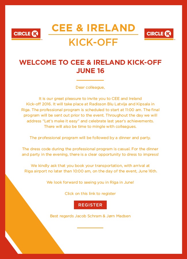 CEE & Ireland kick-off 2016 registration: http://event.congresso.no/sites/riga