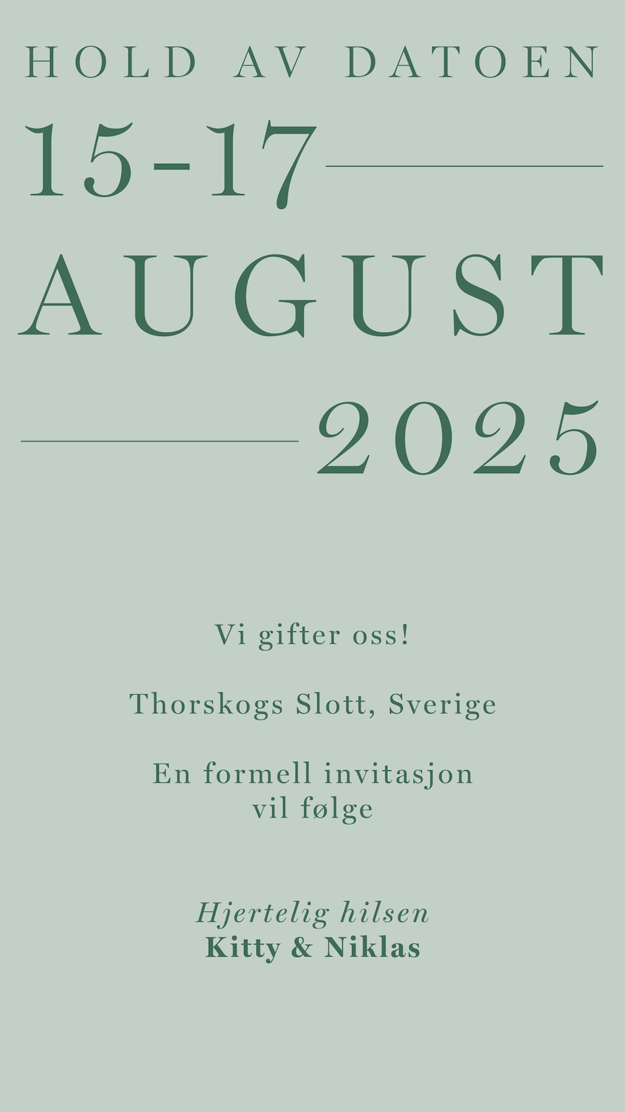 Hold av datoen 15.-17.08.2025 - K&N