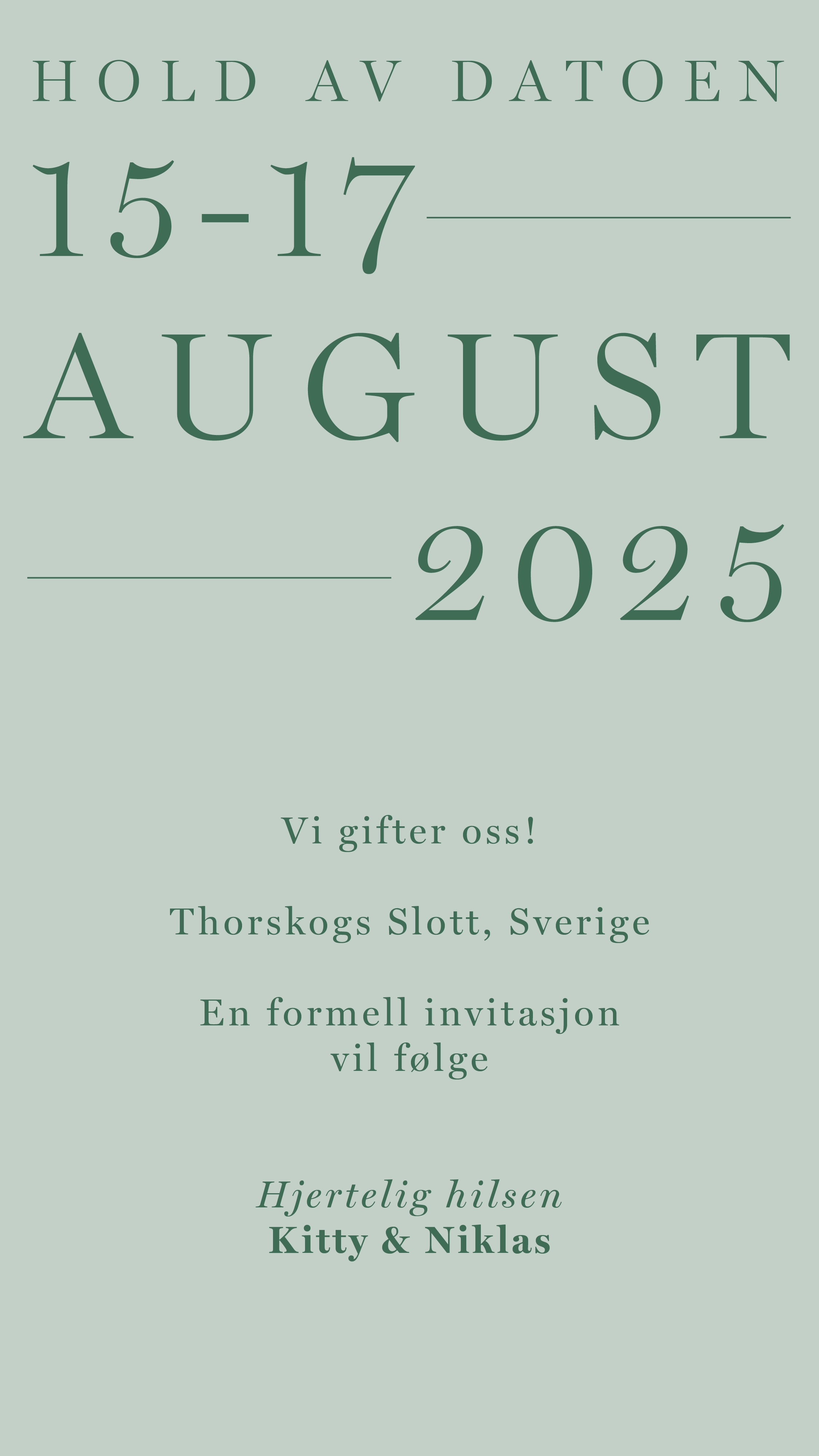 Hold av datoen 15.-17.08.2025 - K&N