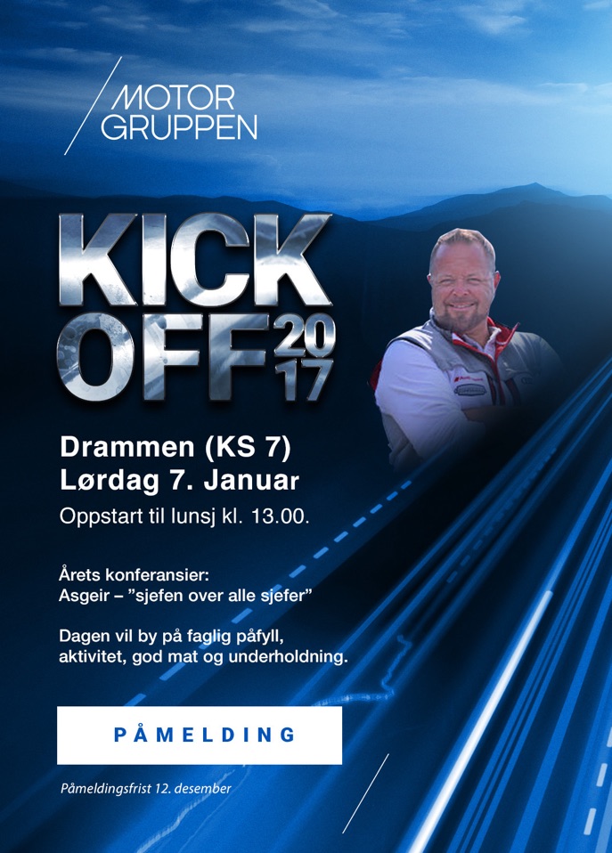 Invitasjon til Motorgruppen Kickoff 2017