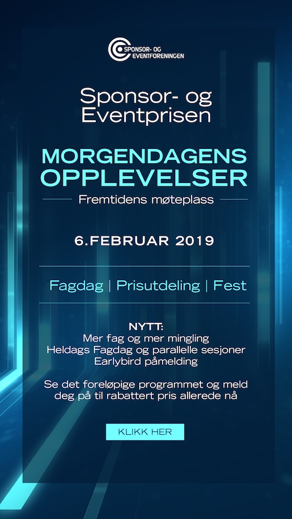 Invitasjon til Sponsor- og Eventprisen 2019