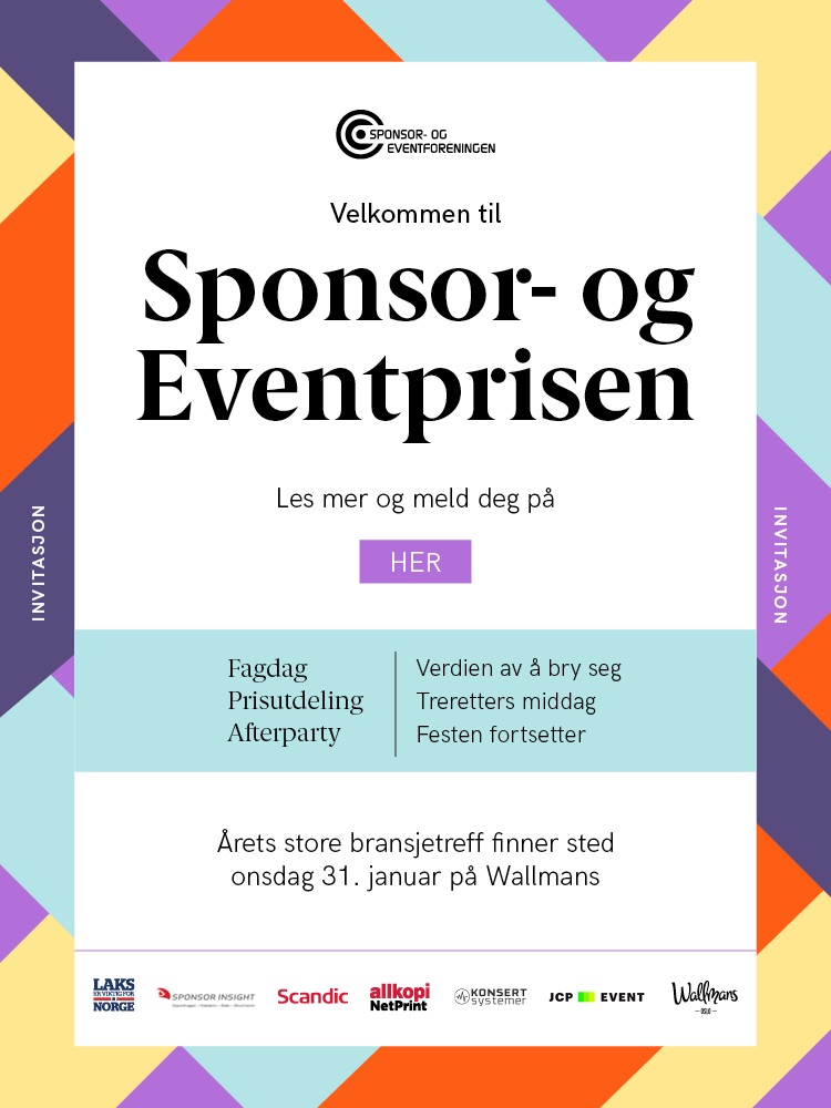 Invitasjon til Sponsor- og Eventprisen