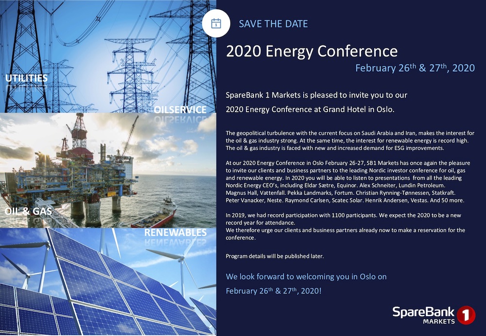 Save the Date - 2020 Energy Conference