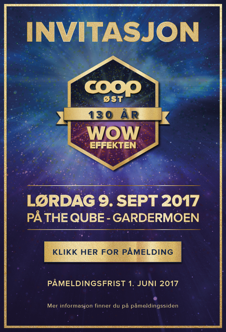 Invitasjon til jubileumsfesten 2017