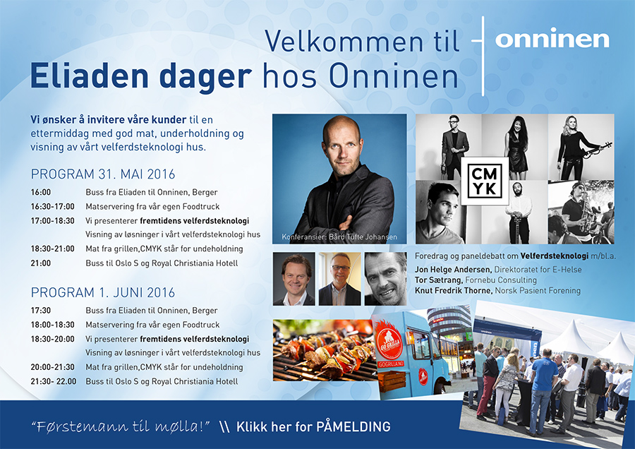 Velkommen til Eliaden dager hos Onninen 31. mai og 1. juni - Onninen, Berger