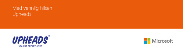 Med vennlig hilsenUpheads