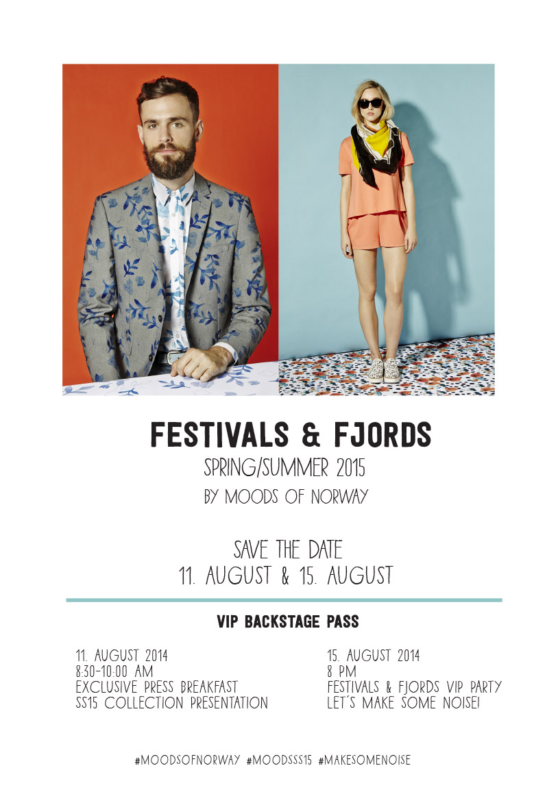 FESTIVAL & FJORDS SPRING/SUMMER 2015 BY MOODS OF NORWAY SAVE THE DATE