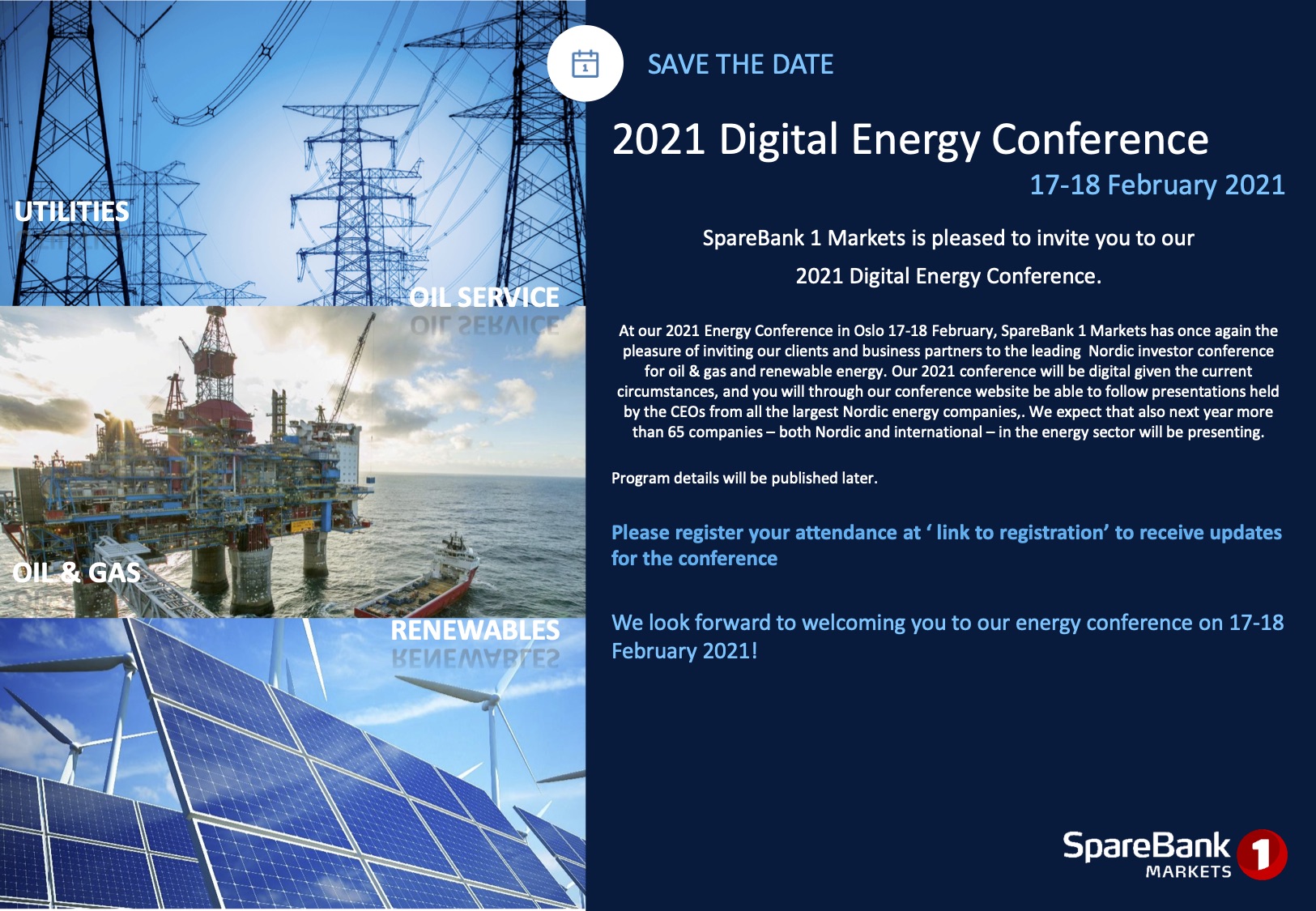 2021 Digital Energy Conference - Save the date