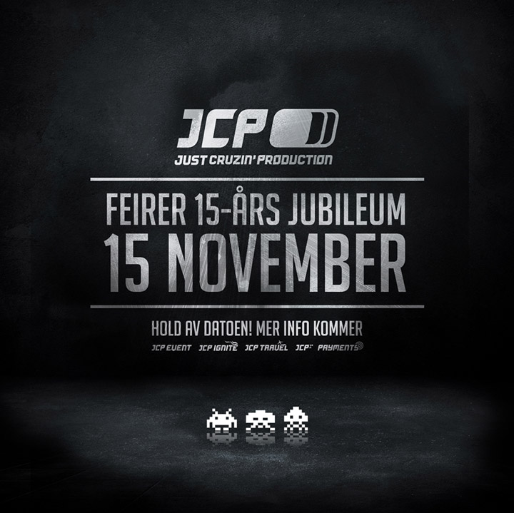 JCP Feirer 15-års jubileum 15 november. Hold av datoen! Mer info kommer